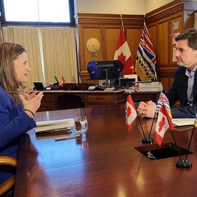Freeland says 'housing, housing, housing' on agenda with meetings with B.C. premier